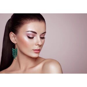 Chic Turquoise Beaded Earrings